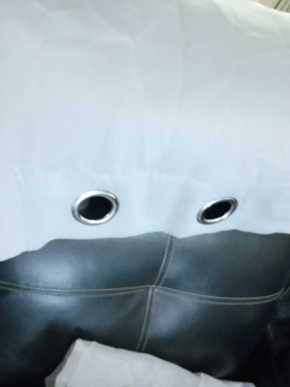 Grommet Top Light Gray Curtain Panel with Silver Eyelets